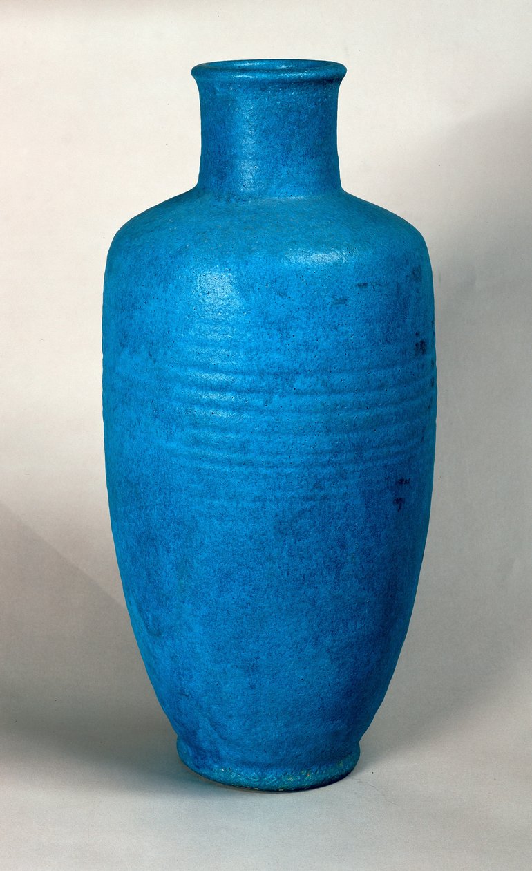 Vase i form af en flaske med lige hals (sandsten) af Emile Lenoble