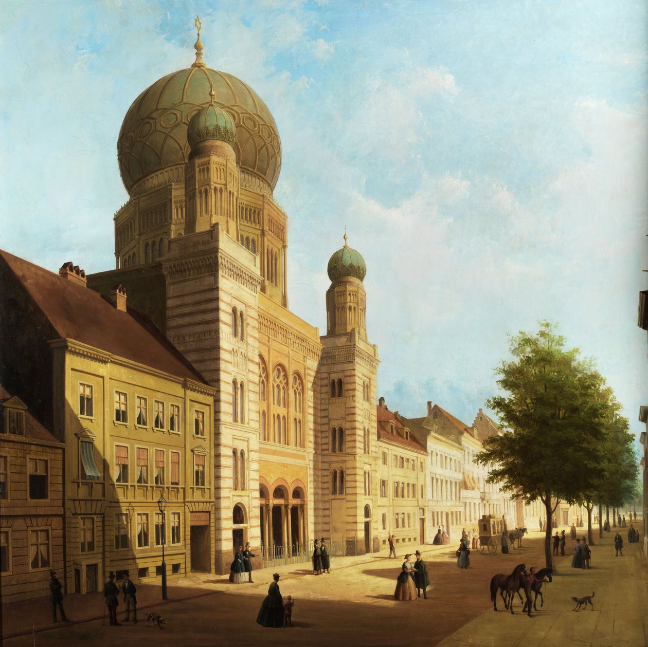 Den nye synagoge på Oranienburger Strasse af Emile Pierre Joseph De Cauwer