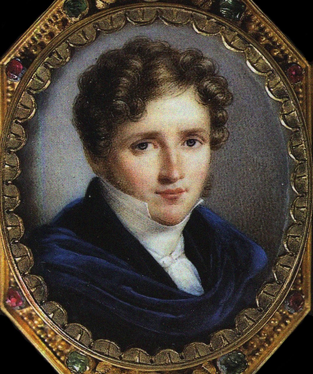 Portræt af forfatteren Alfred de Vigny, Litografi af Emile Lassalle af Emile (after) Lassalle