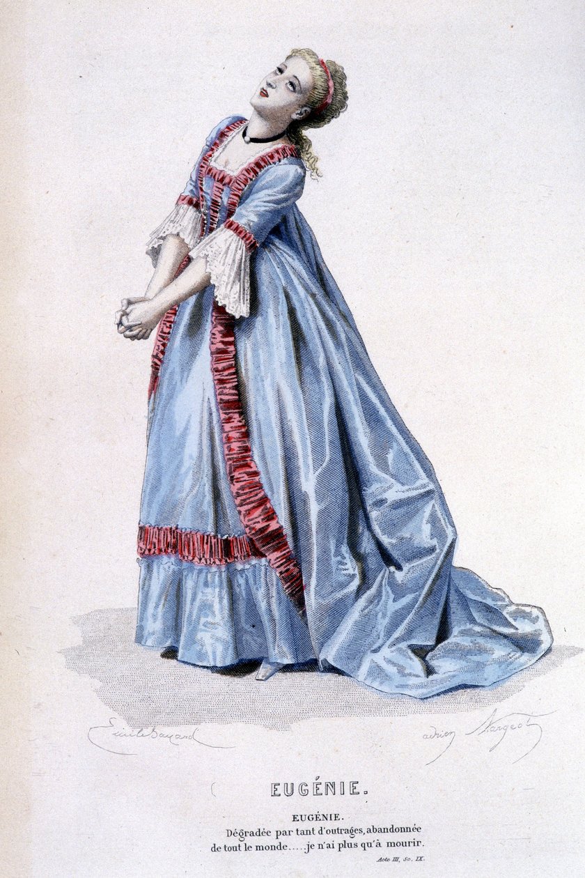 Komplet værk af Beaumarchais (1732-1799) af Edouard Fournie, Ed. Laplace, Sanchez et Cie, Paris 1876 (gravering) af Emile Antoine Bayard