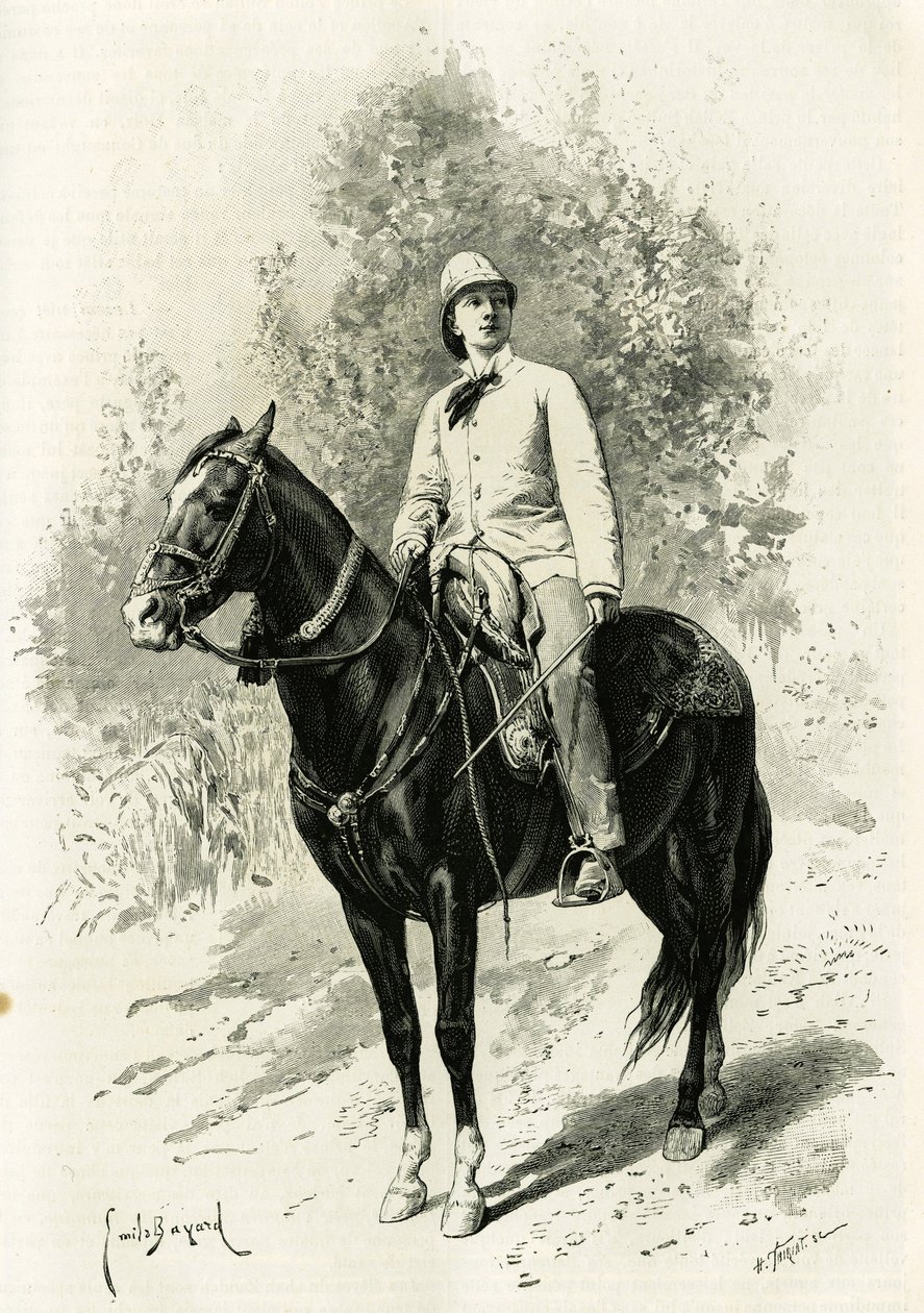 Portræt af Jane Dieulafoy (nee Magre af Emile Antoine Bayard