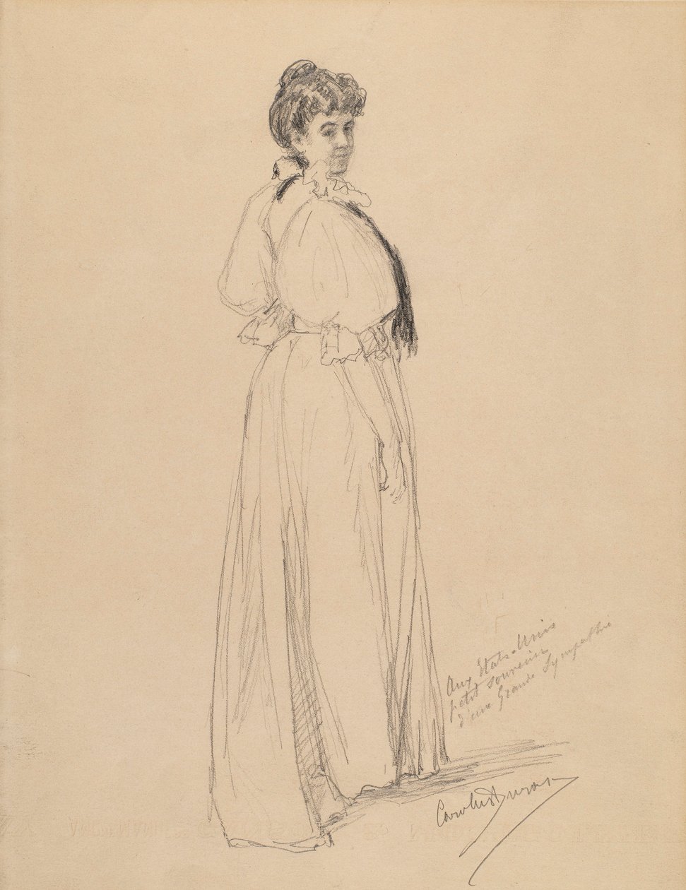 Skitse af en dame af Emile Auguste Carolus Duran