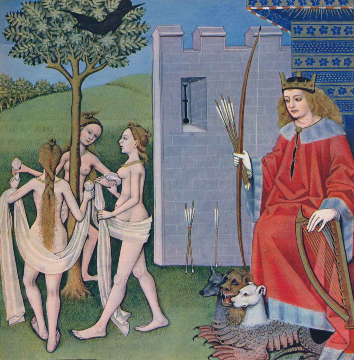 Loves Game of Chess - Apollo ser muserne danse, 1937 af Emile Aurele van Moe