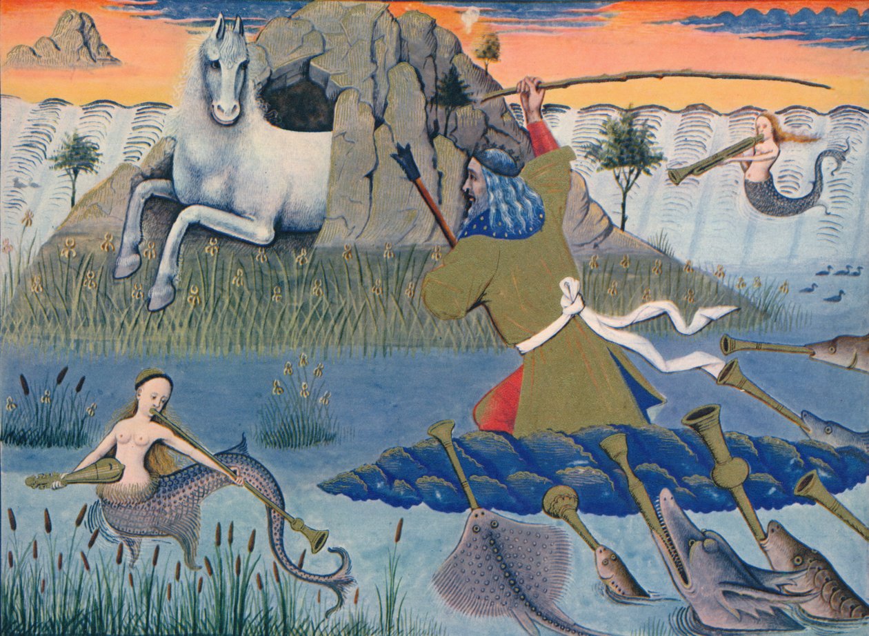 Loves Game of Chess - Neptun slår en sten, 1937 af Emile Aurele van Moe