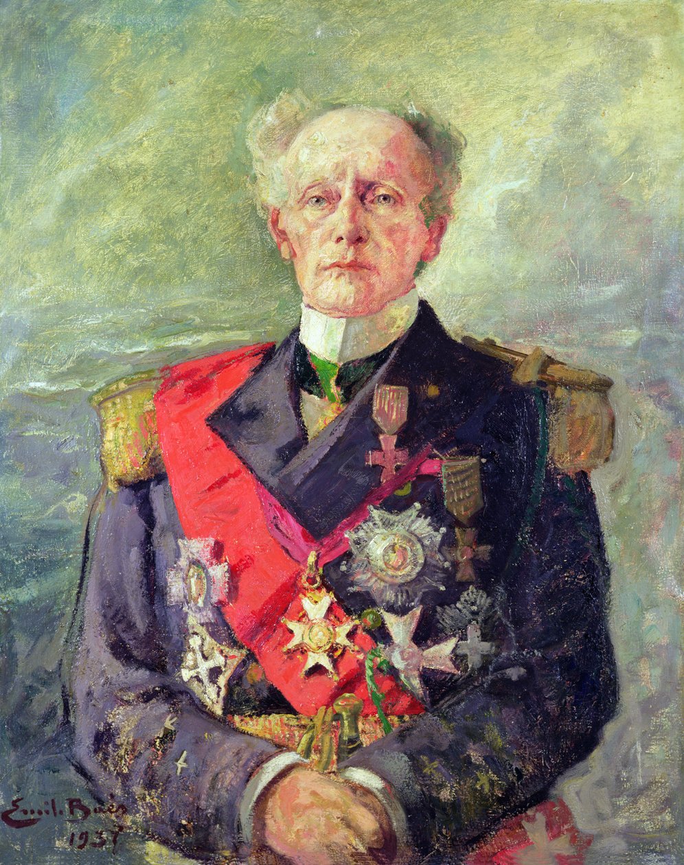 Emile Paul Guépratte (1856 - 1939), viceadmiral af Emile Baes