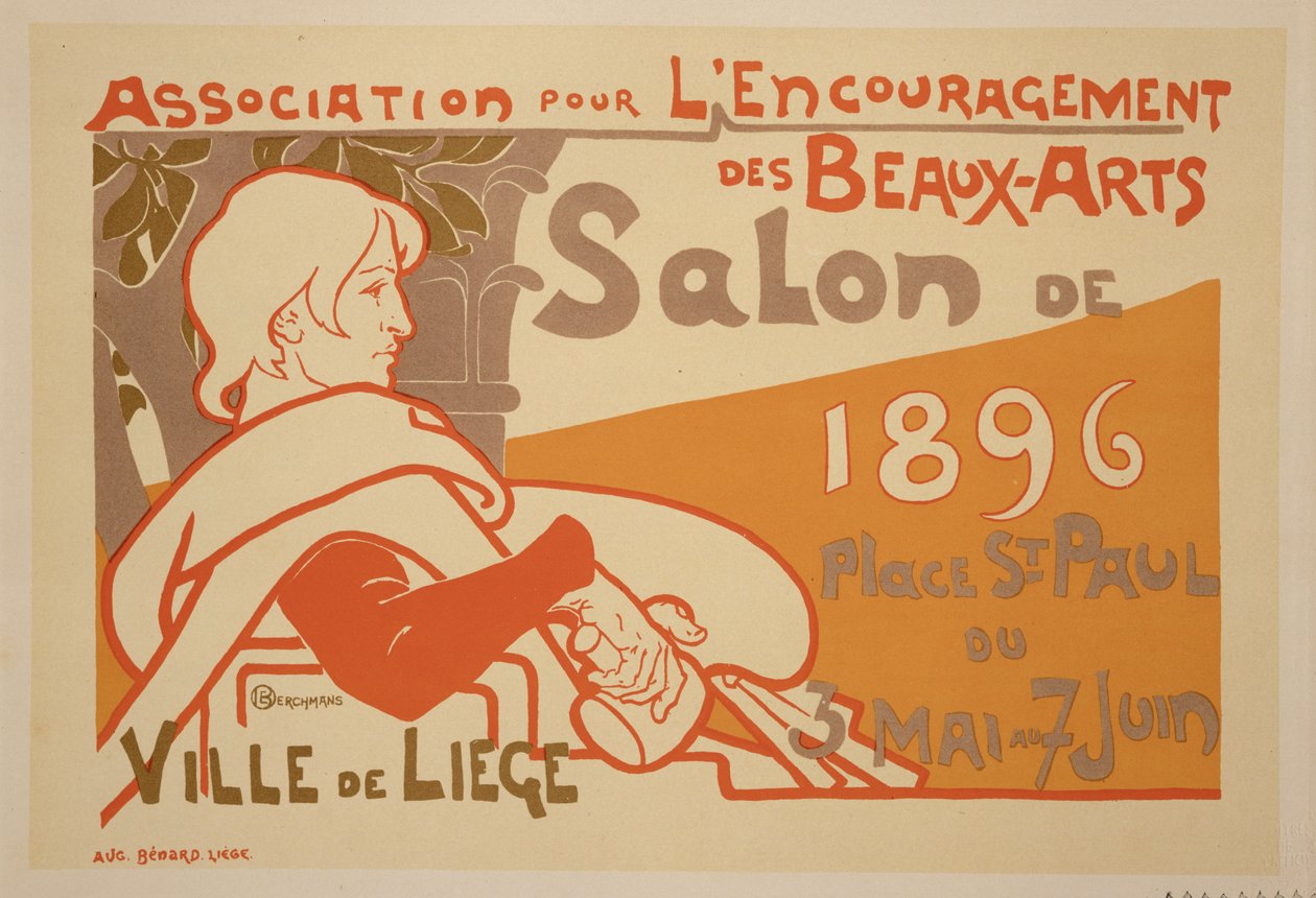 Gengivelse af en plakat, der reklamerer for Association for the Encouragement of Fine Arts 