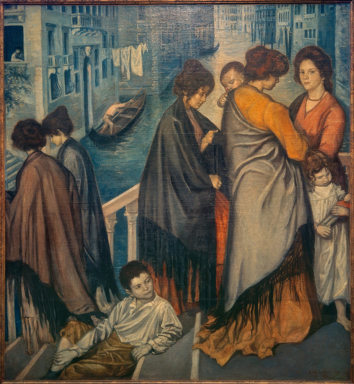 På en bro i Venedig af Emile Bernard