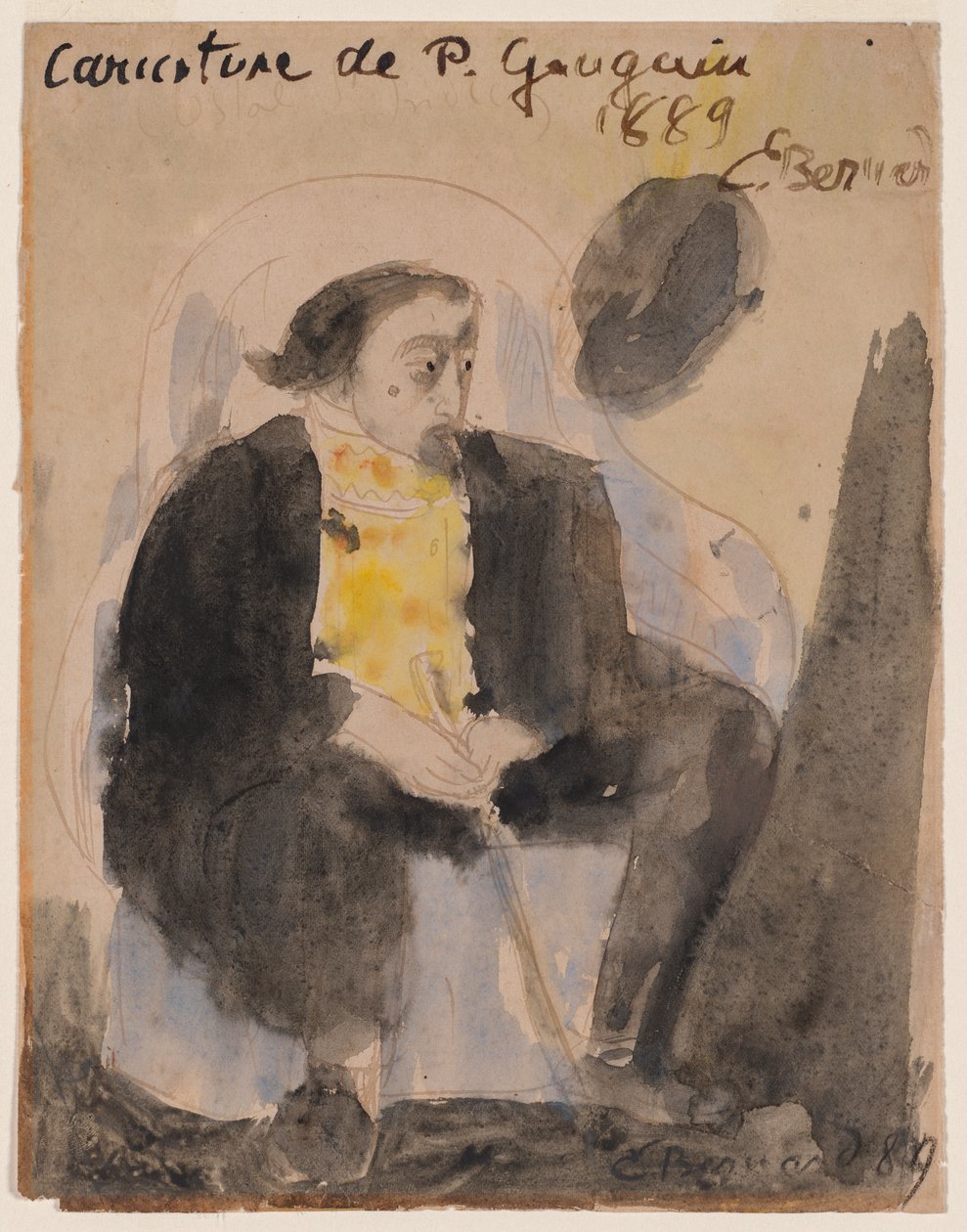 Karikatur af Paul Gauguin af Emile Bernard