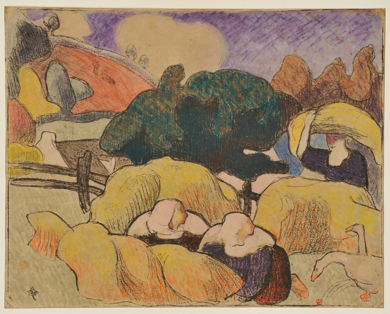 Frauen beim Heumachen af Emile Bernard