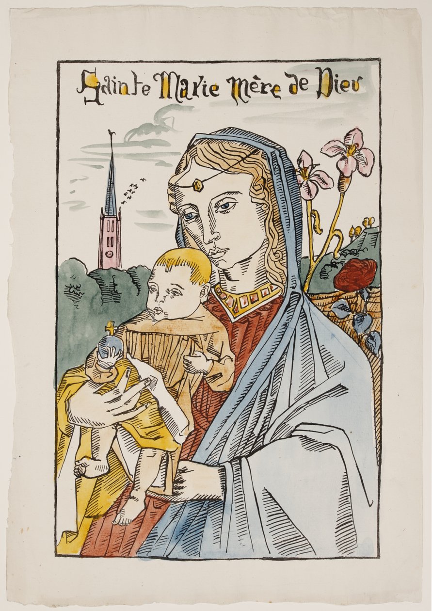 Hellige Maria, Guds moder, med en lilje af Emile Bernard