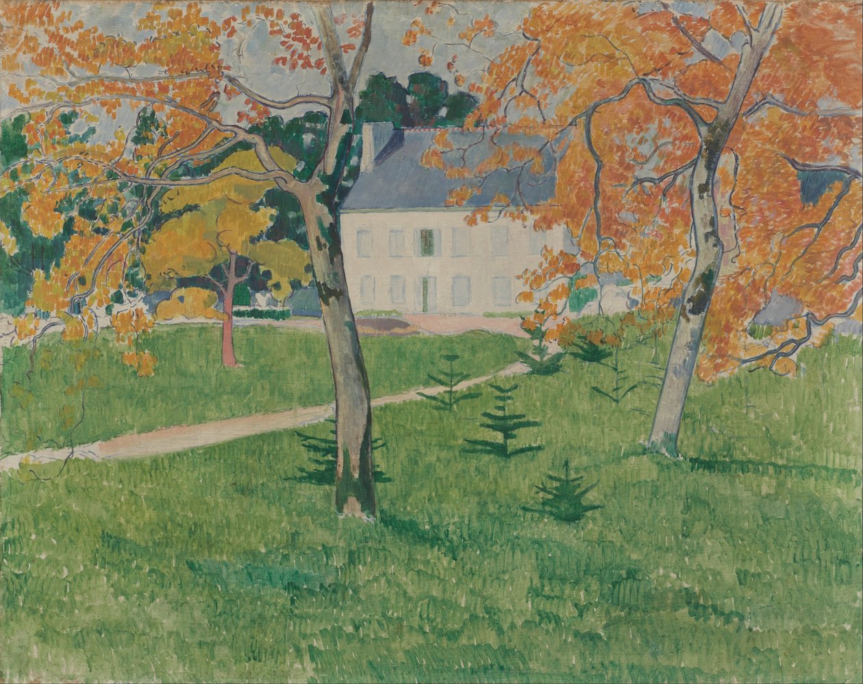 Hus blandt træer- Pont-Aven af Emile Bernard