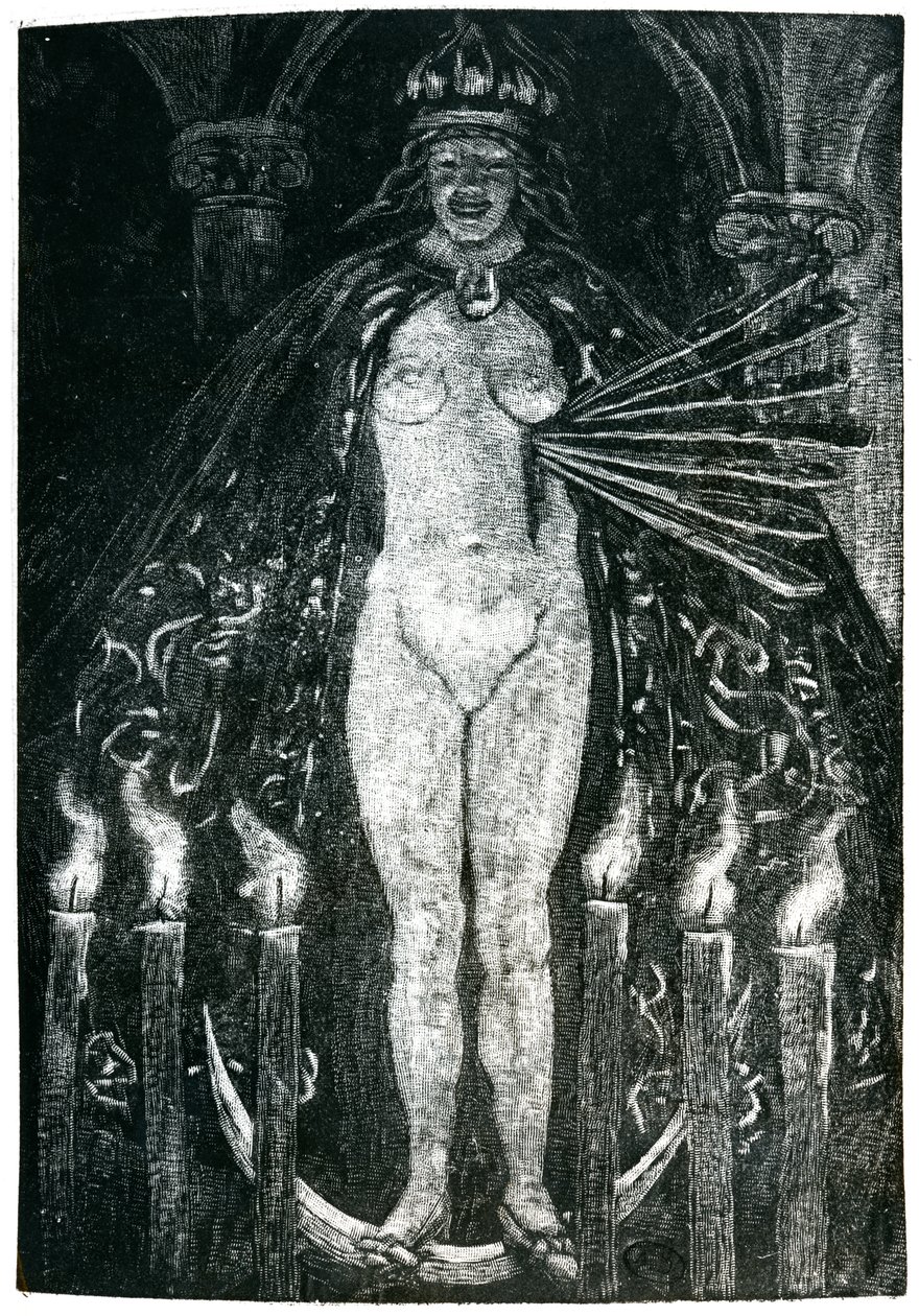 Illustration til digte af Charles Baudelaire (1821-67) (gravering) (s/h foto) af Emile Bernard