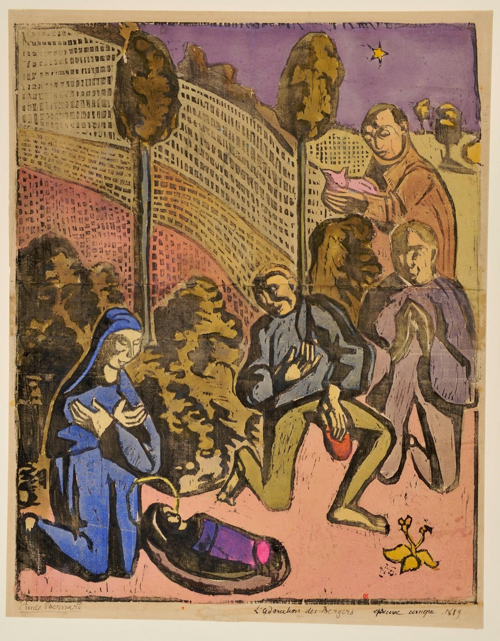 Die Anbetung der Hirten af Emile Bernard