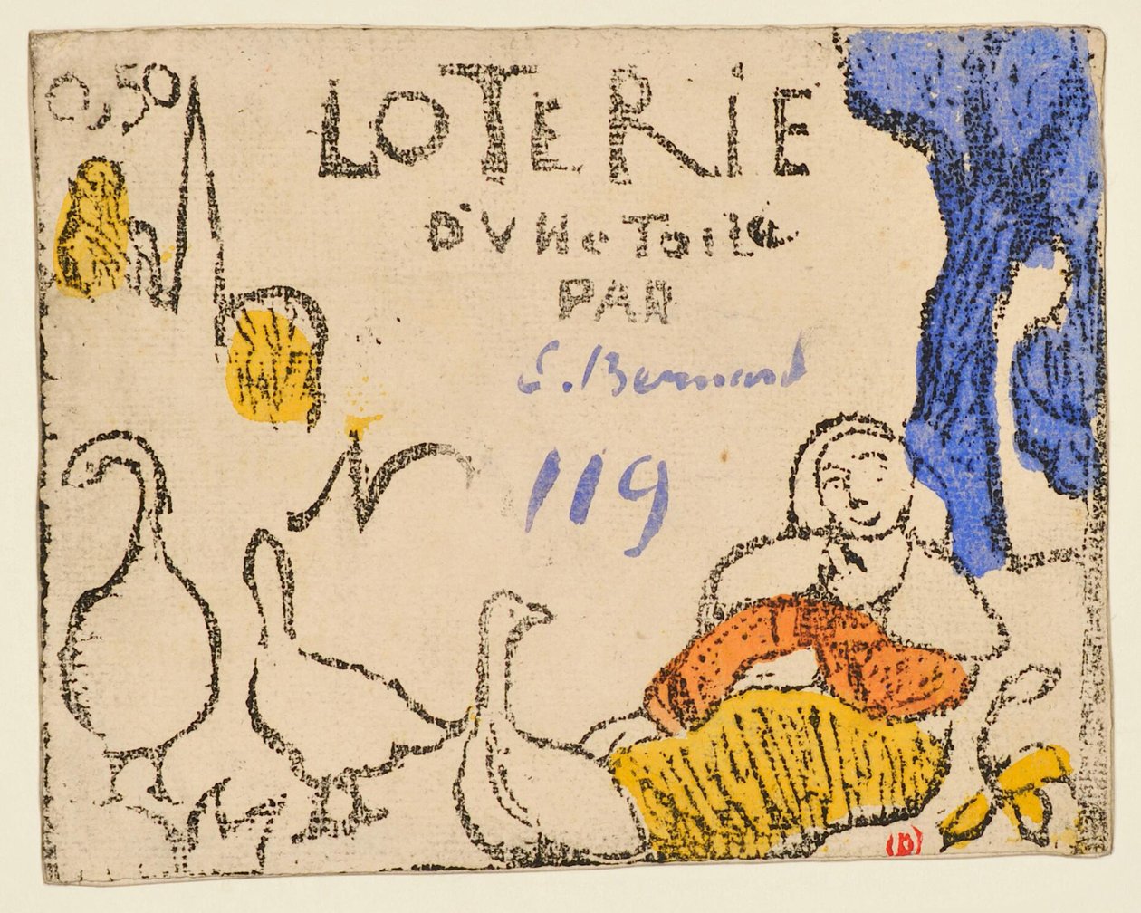Die Frau mit den Gänsen [Lottoschein] [Probe a] af Emile Bernard