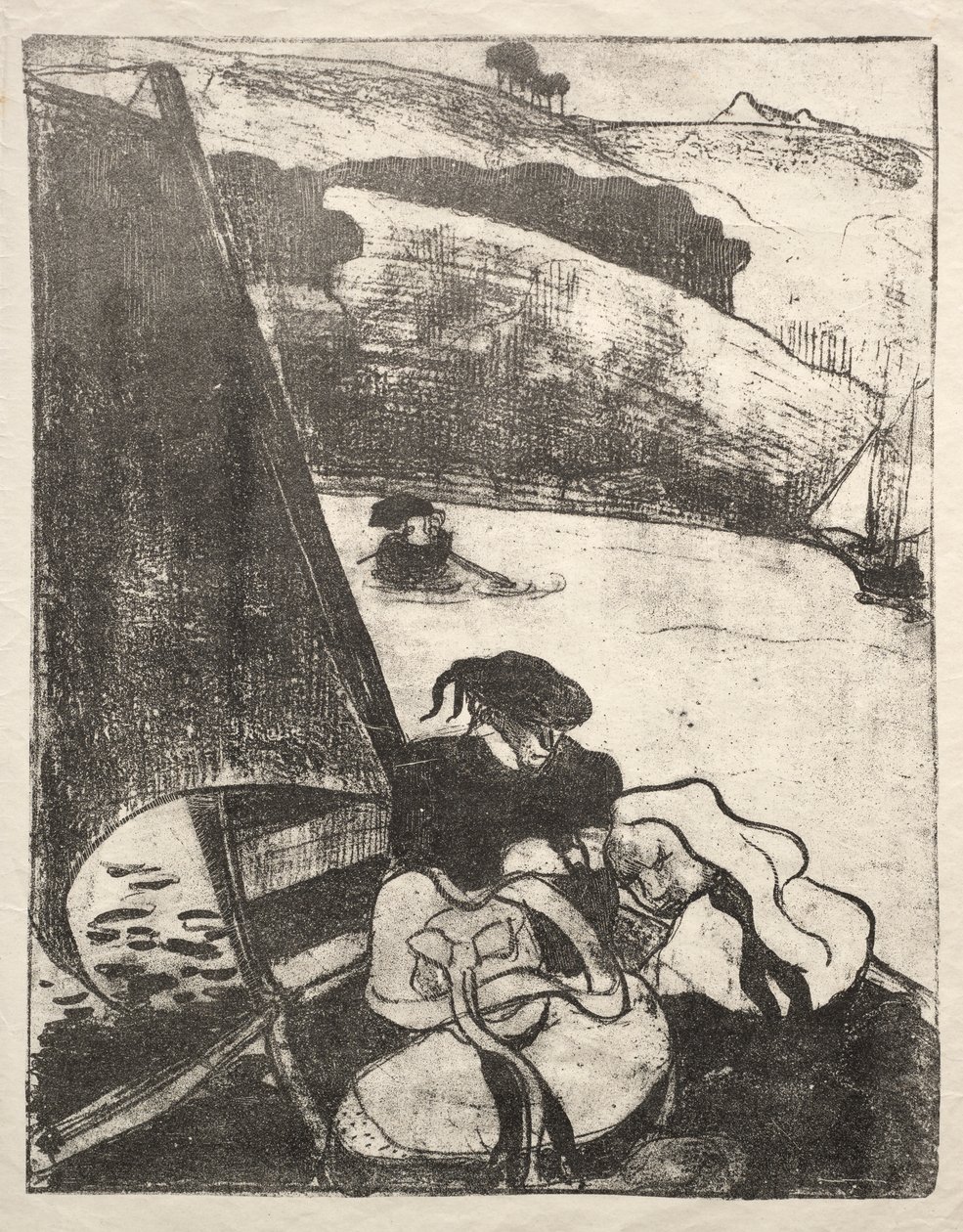 Les Bretonneries: The Return from the Pilgrimage af Emile Bernard