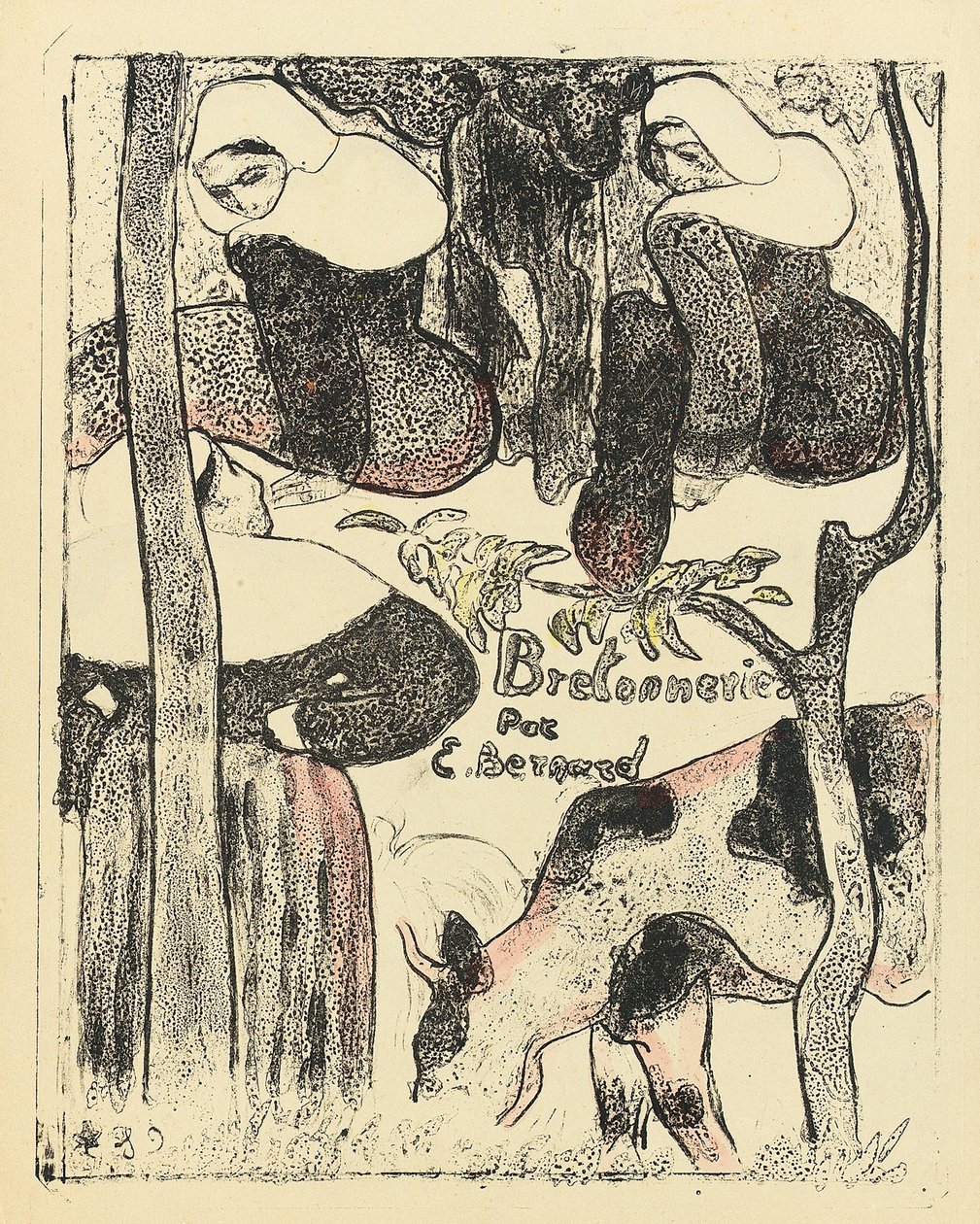 Les Bretonnieres, forside af serien, 1888-89 af Emile Bernard
