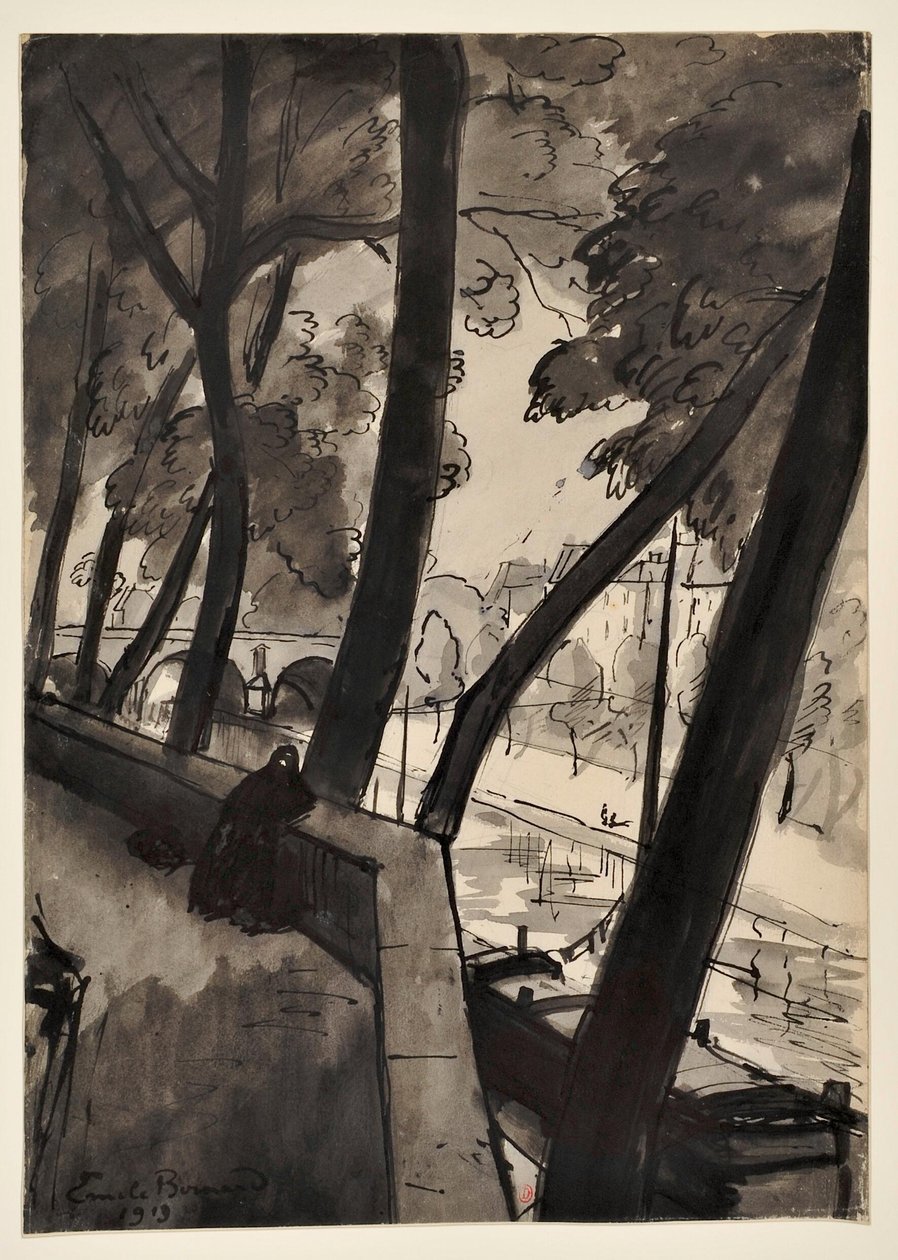 Kajerne: [Seinen ved Pont-Marie] af Emile Bernard