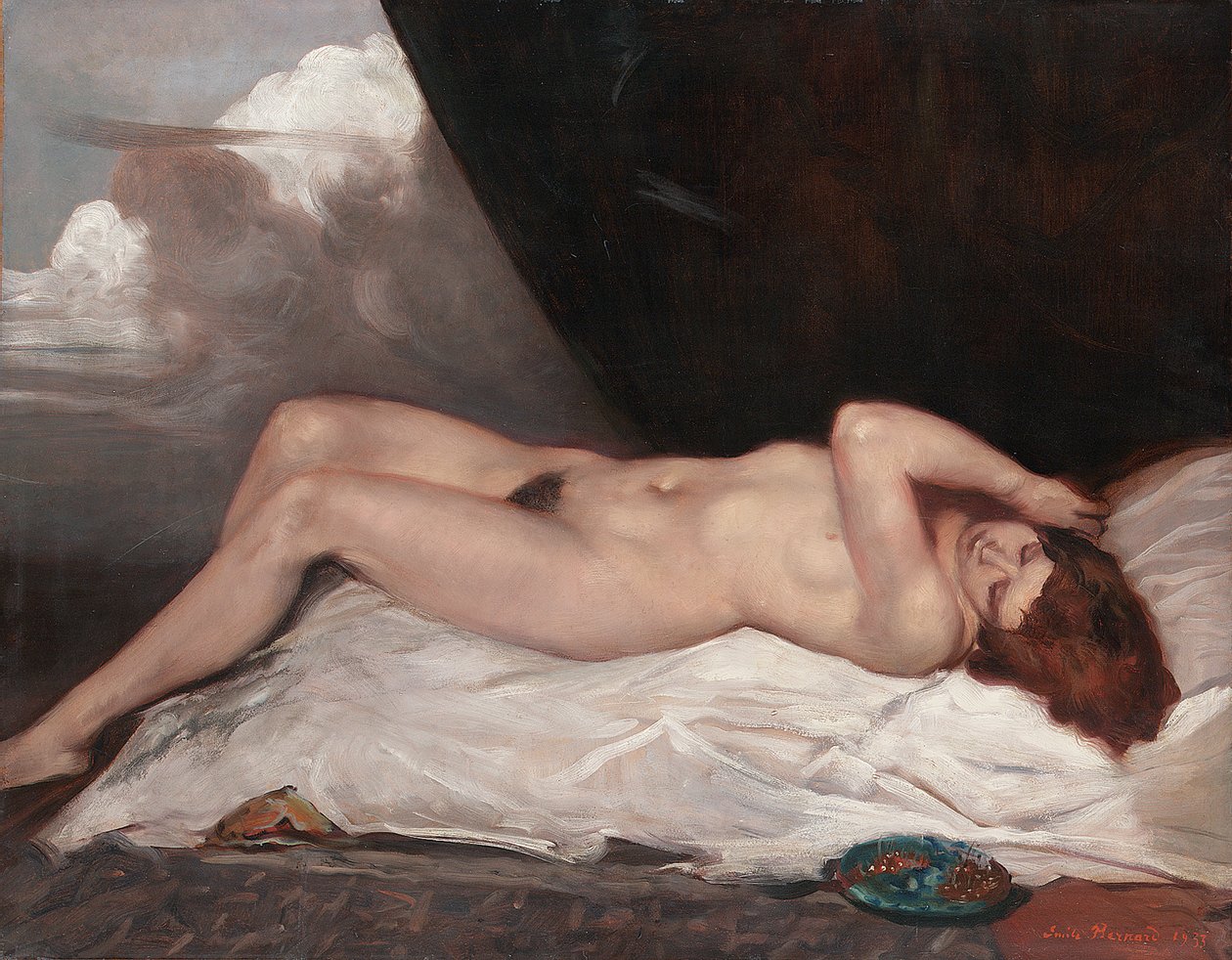 Nøgen med en kop kirsebær, 1933 af Emile Bernard