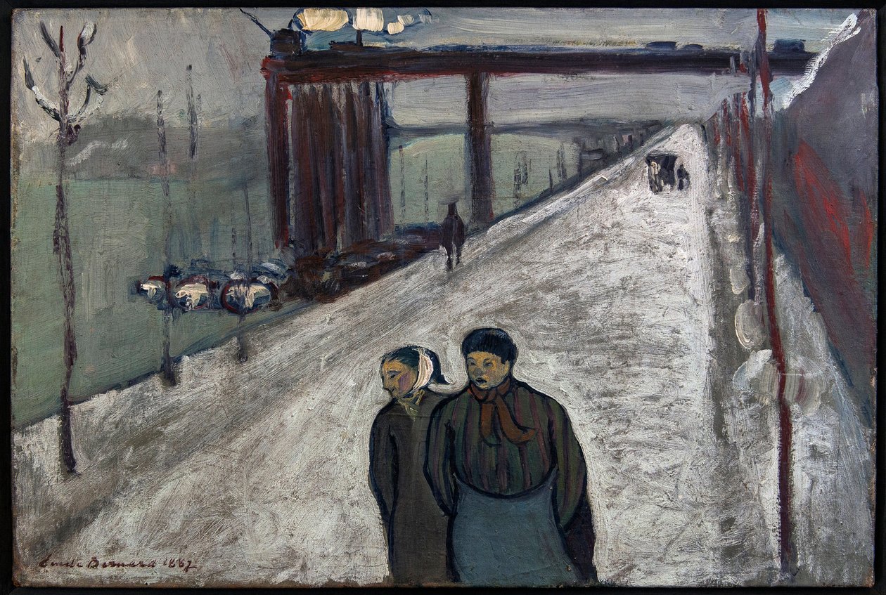 Quai de Clichy - 1887 (olie på lærred) af Emile Bernard