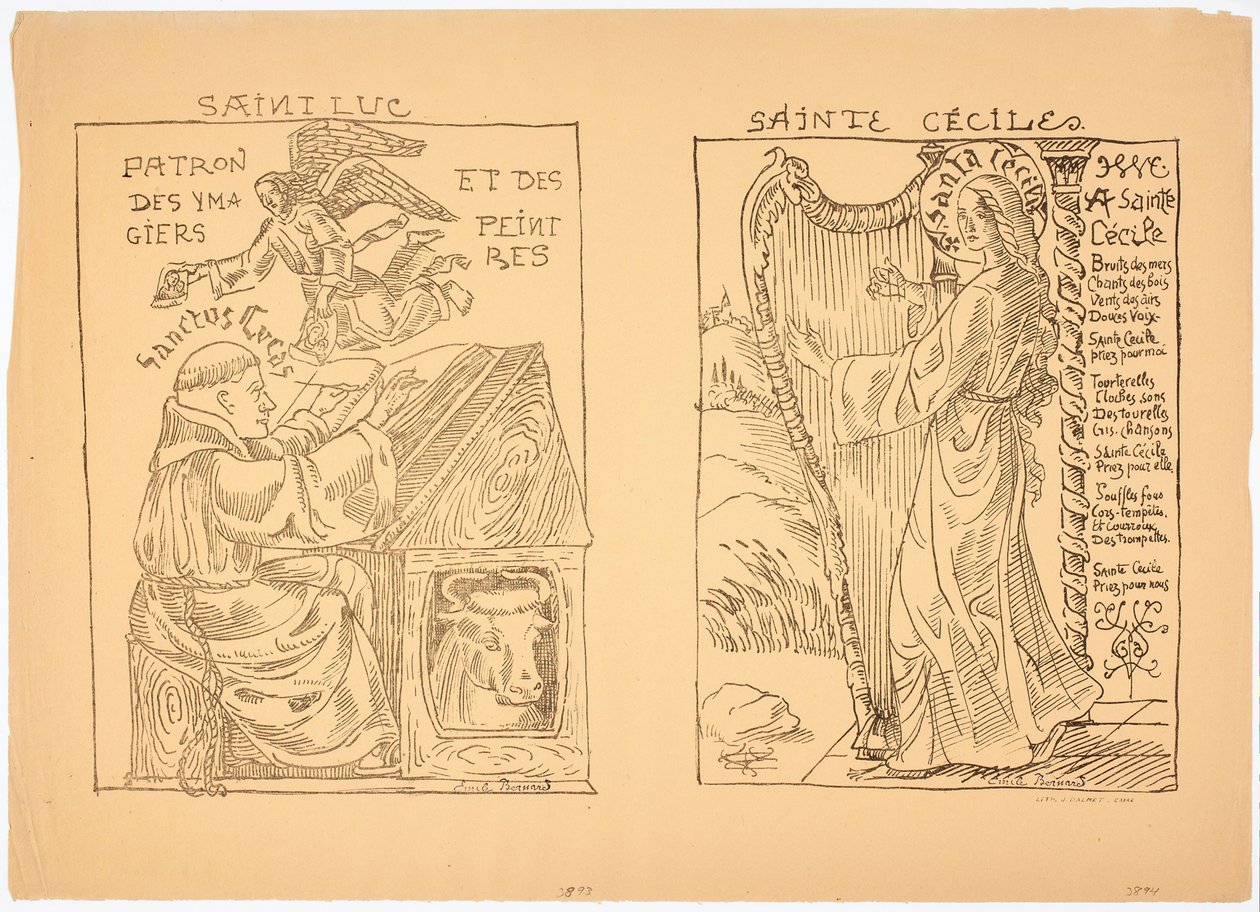Die heilige Cäcilia af Emile Bernard
