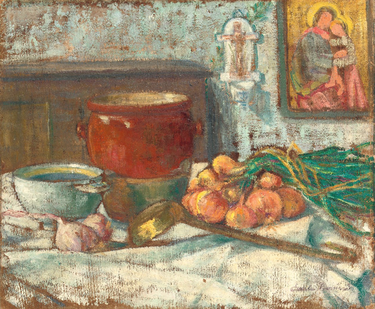 Stilleben med løg, 1889 af Emile Bernard