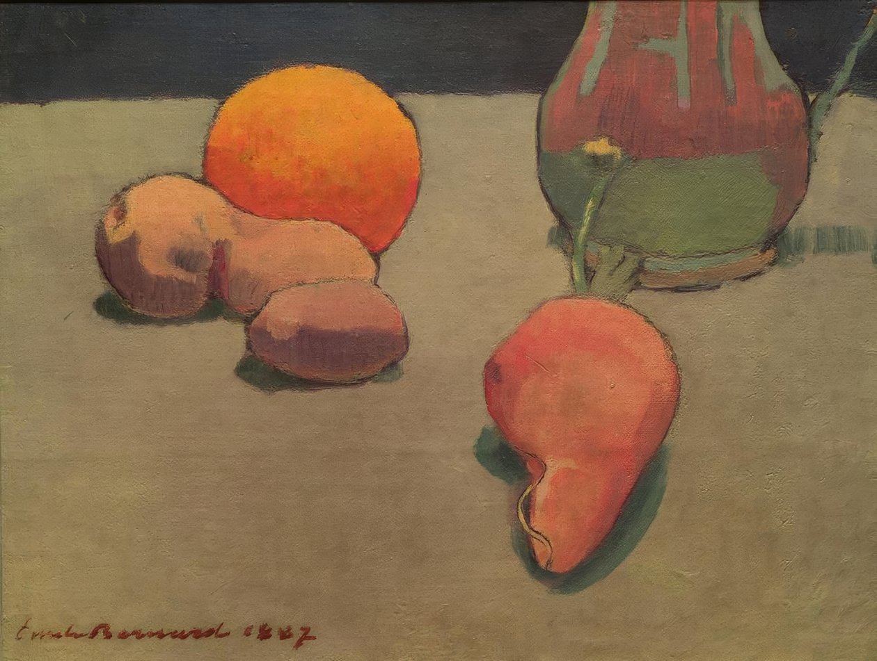 Stilleben med orange af Emile Bernard