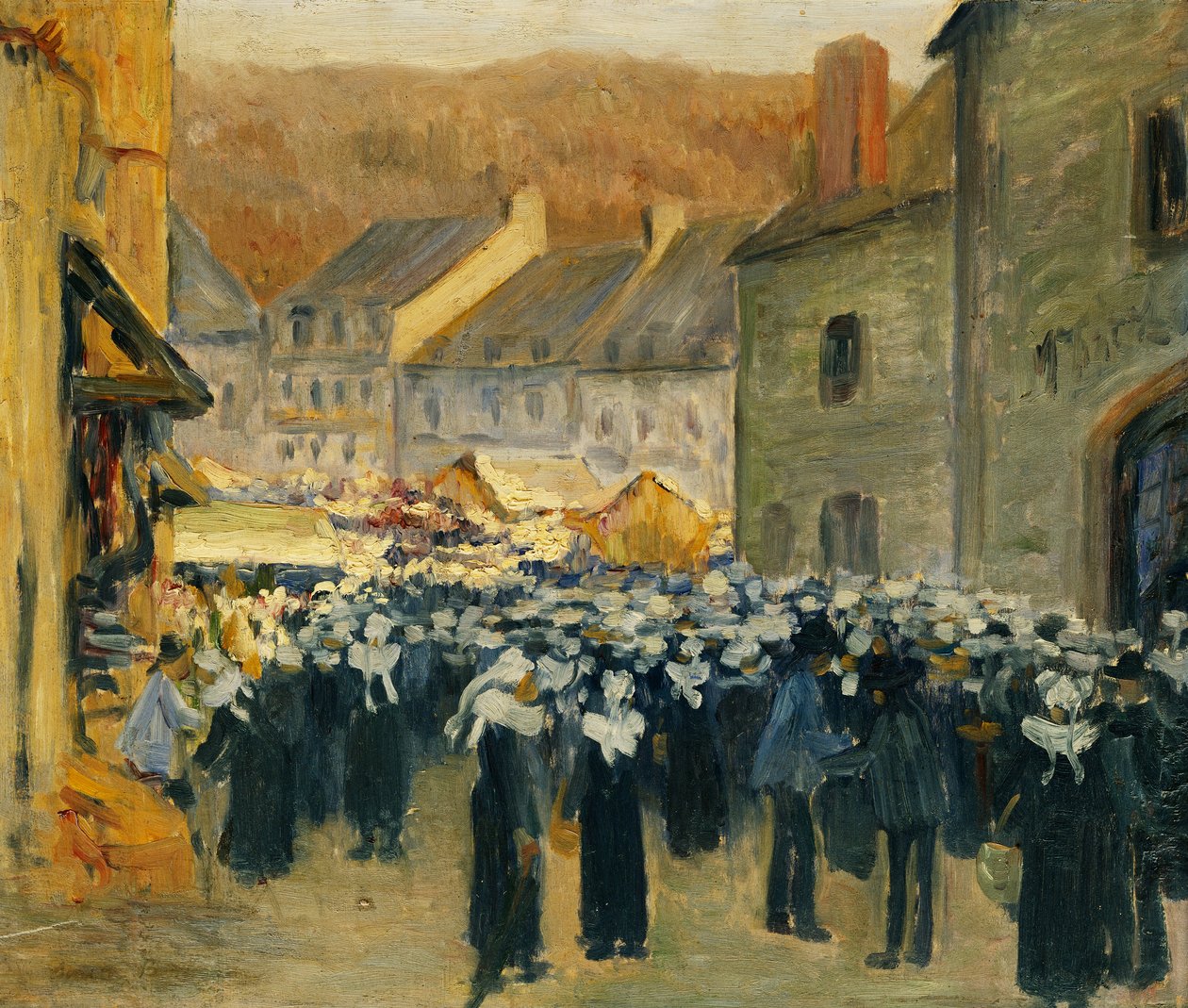 Markedet ved Pont-Aven; Markedet ved Pont-Aven, 1886 af Emile Bernard