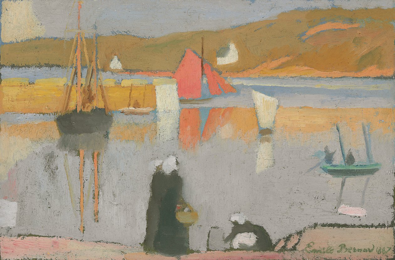 Havnen i Saint-Briac, 1887 af Emile Bernard