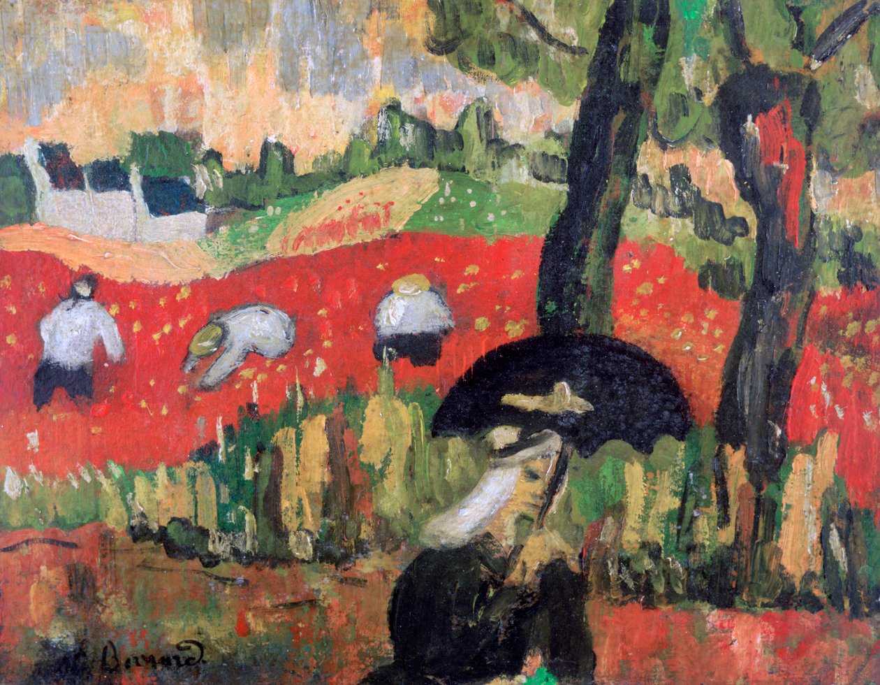 Det røde felt, Pont Aven, c1887 af Emile Bernard