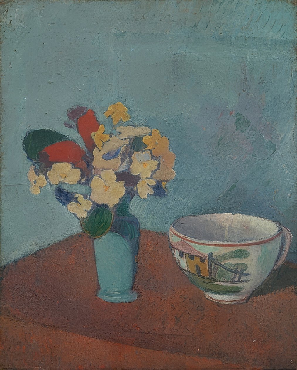 Vase med blomster og kop. 1887-88 af Emile Bernard
