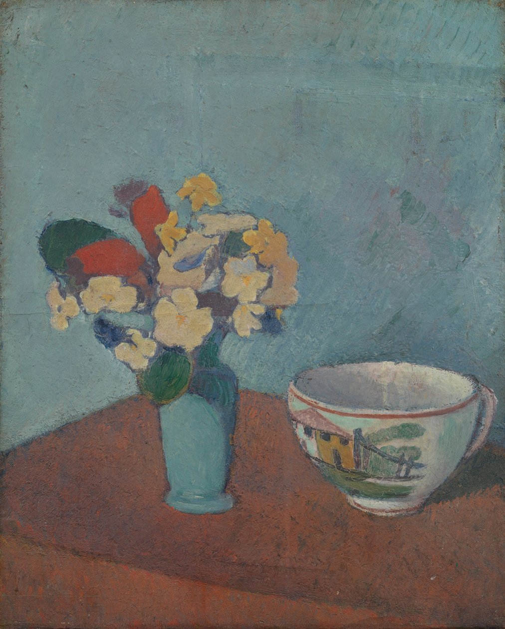 Vase med blomster og kop, 1887 af Emile Bernard
