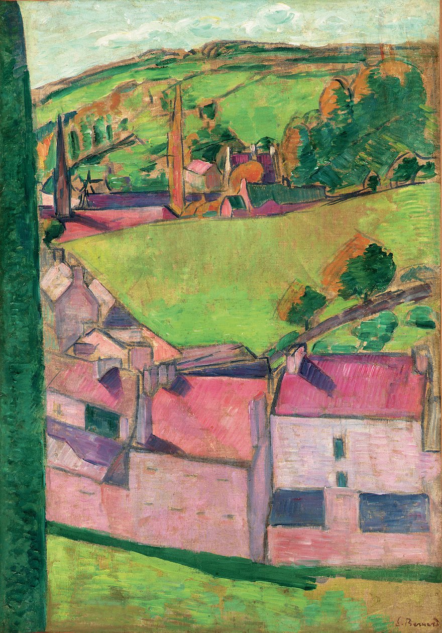 Udsigt over Pont-Aven af Emile Bernard