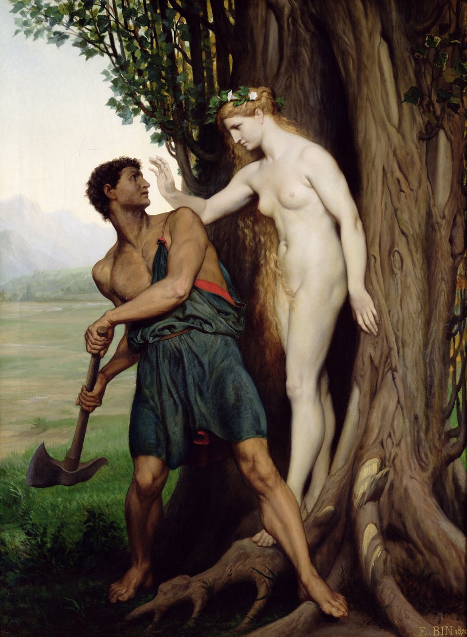 Hamadryaden, 1870 af Emile Bin