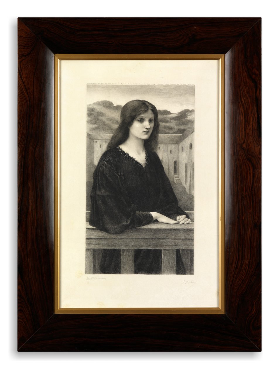 Vespertina Quies (ætsning trykt på vellum) af Emile Boilvin