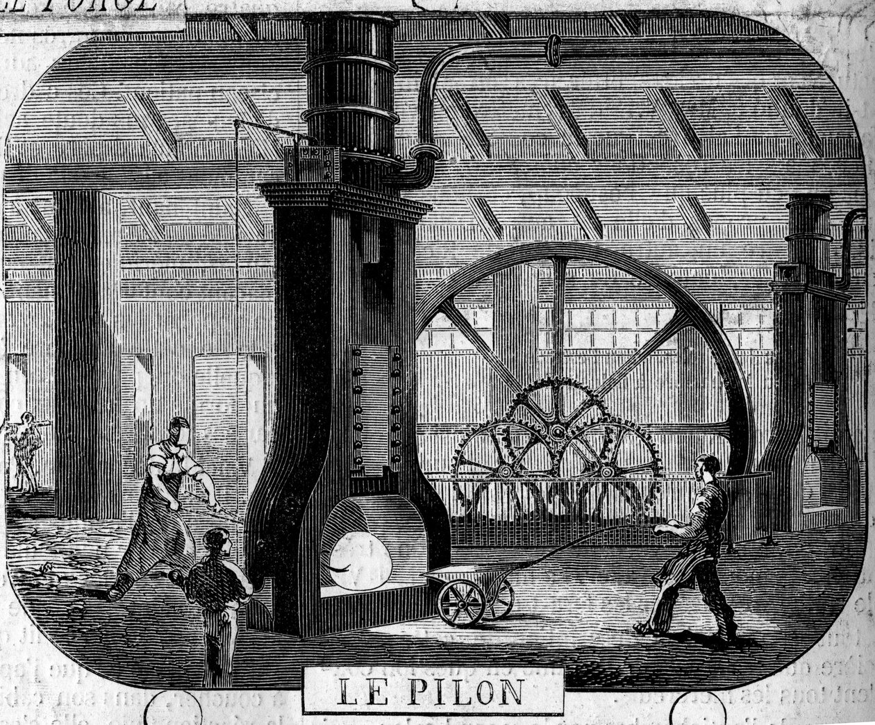 Forges of Franche Comte: støderen. Factory of Fraisans, Jura (39) af Emile Bourdelin