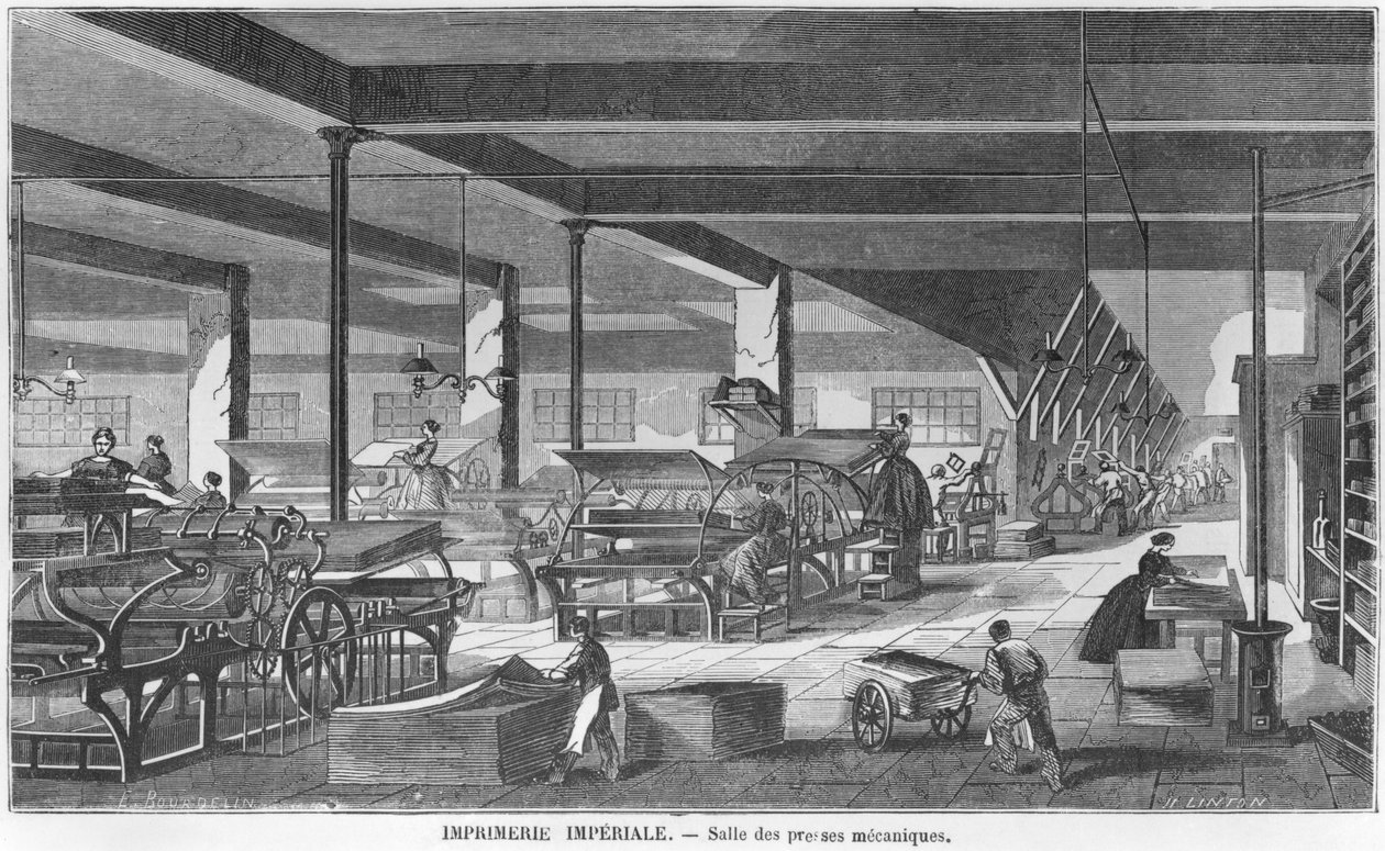 Trykkeriet i Imperial Printing Works, illustration fra 