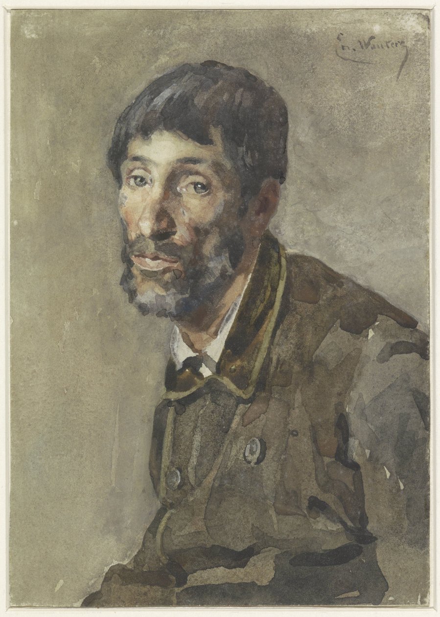 Portræt af en mand af Emile Charles Wauters
