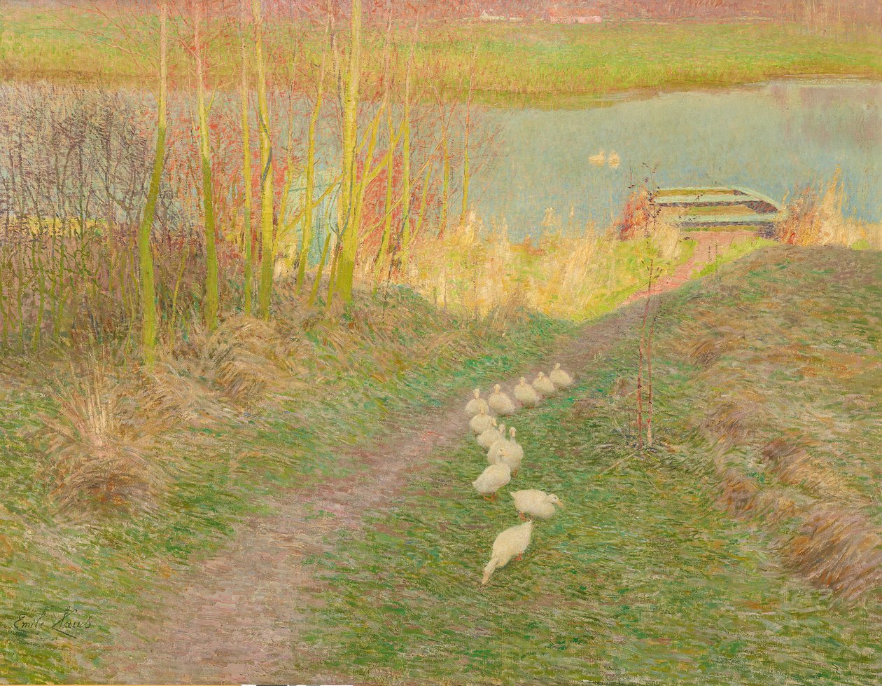 Februarmorgen (Vadestedet) af Emile Claus