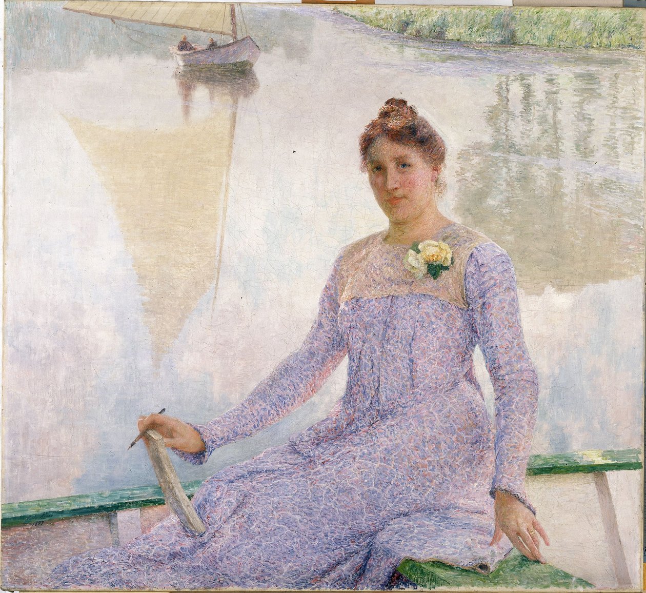 Portræt af kunstneren Anna De Weert af Emile Claus