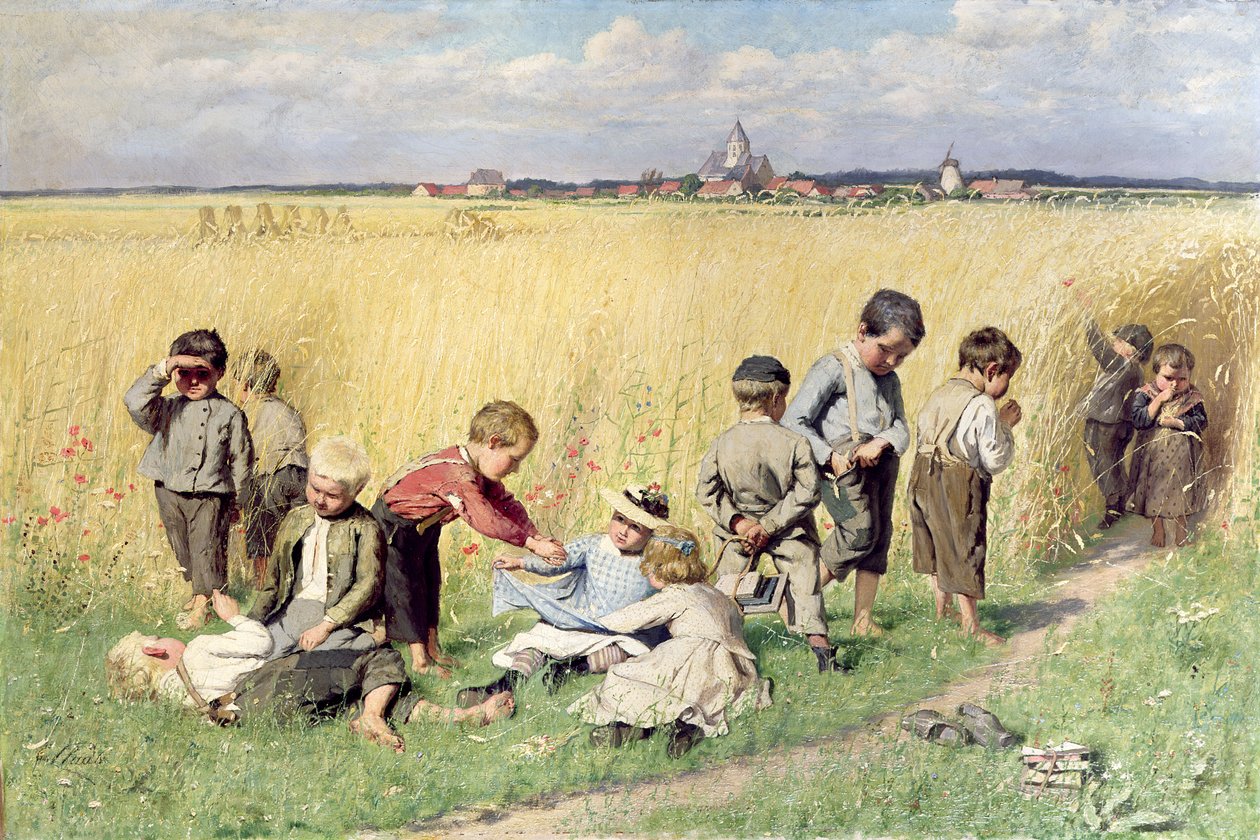 Vejen til Skolen af Emile Claus