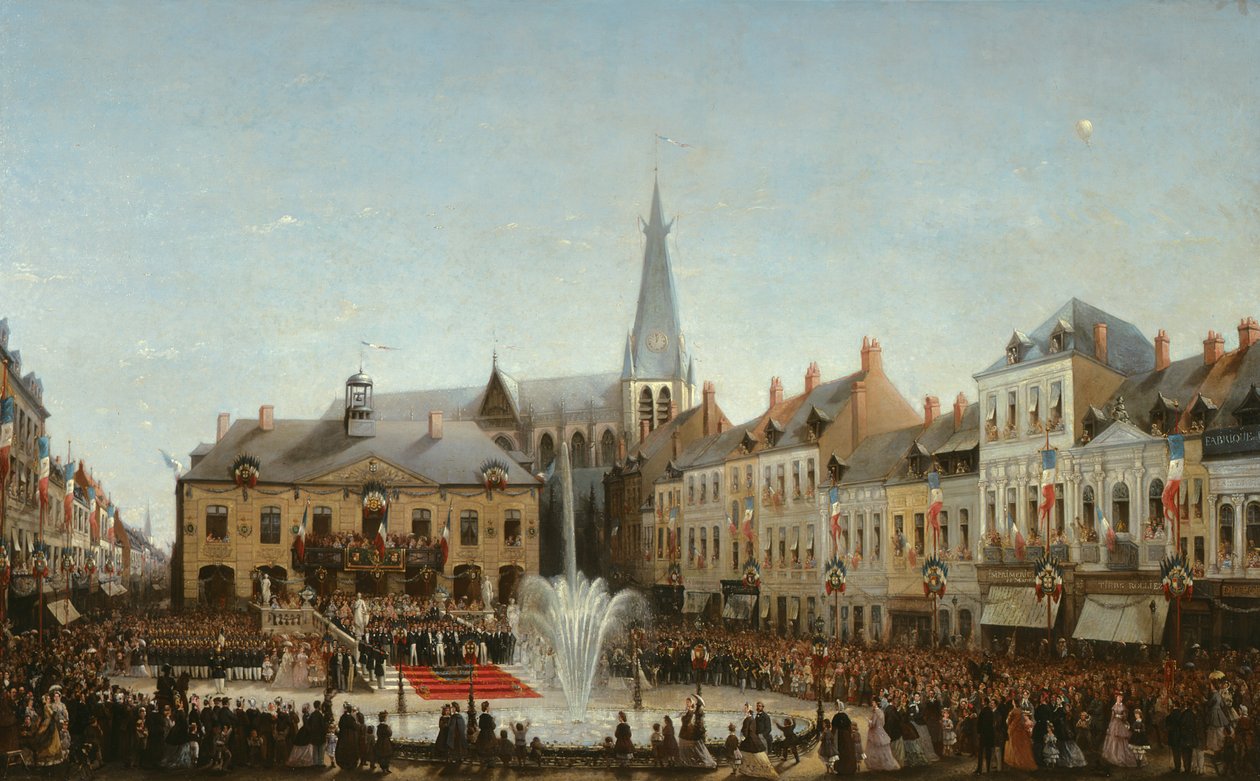 Ceremoni for indvielsen af Lysens vand i Tourcoing i 1863, 1864 af Emile Defrenne