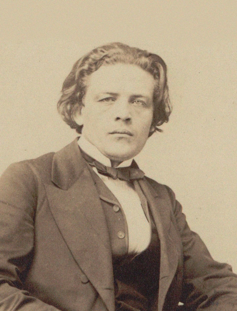 Portræt af komponisten Anton Rubinstein 1829-1894, ca 1860-1870. af Emile Desmaisons