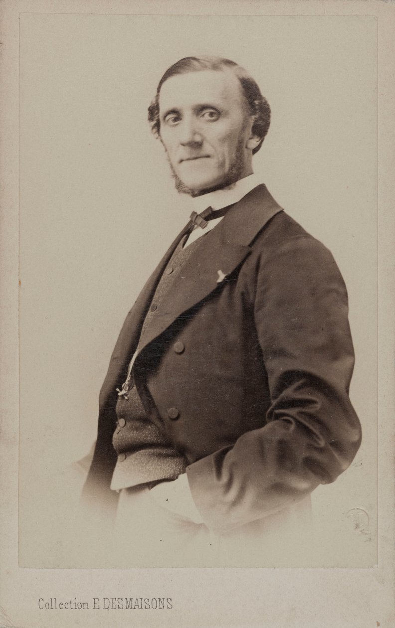 Portræt af pianisten og komponisten Jean-Henri Ravina 1818-1906. af Emile Desmaisons