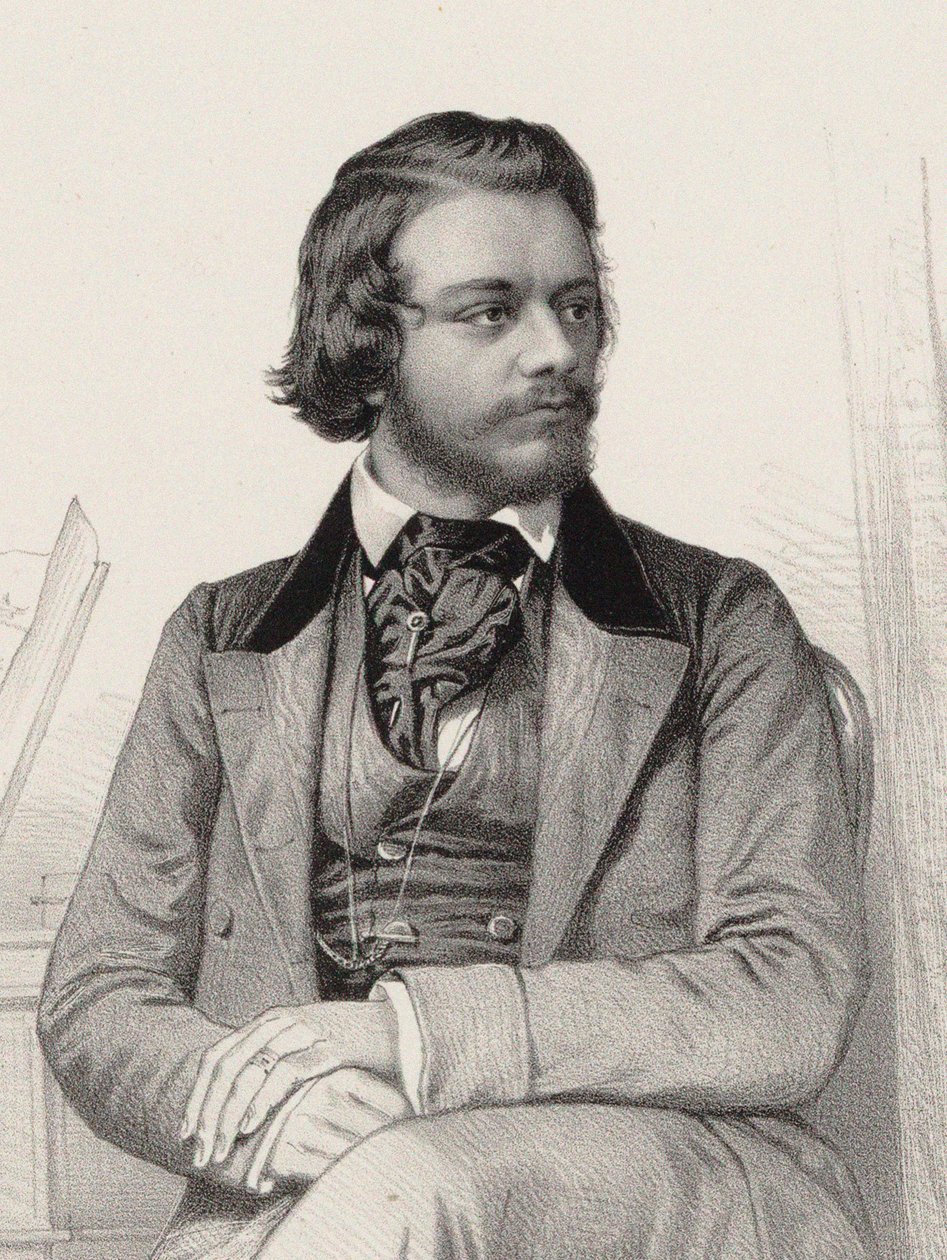 Portræt af pianisten og komponisten Theodor Leschetizky 1830-1915, ca 1860. af Emile Desmaisons