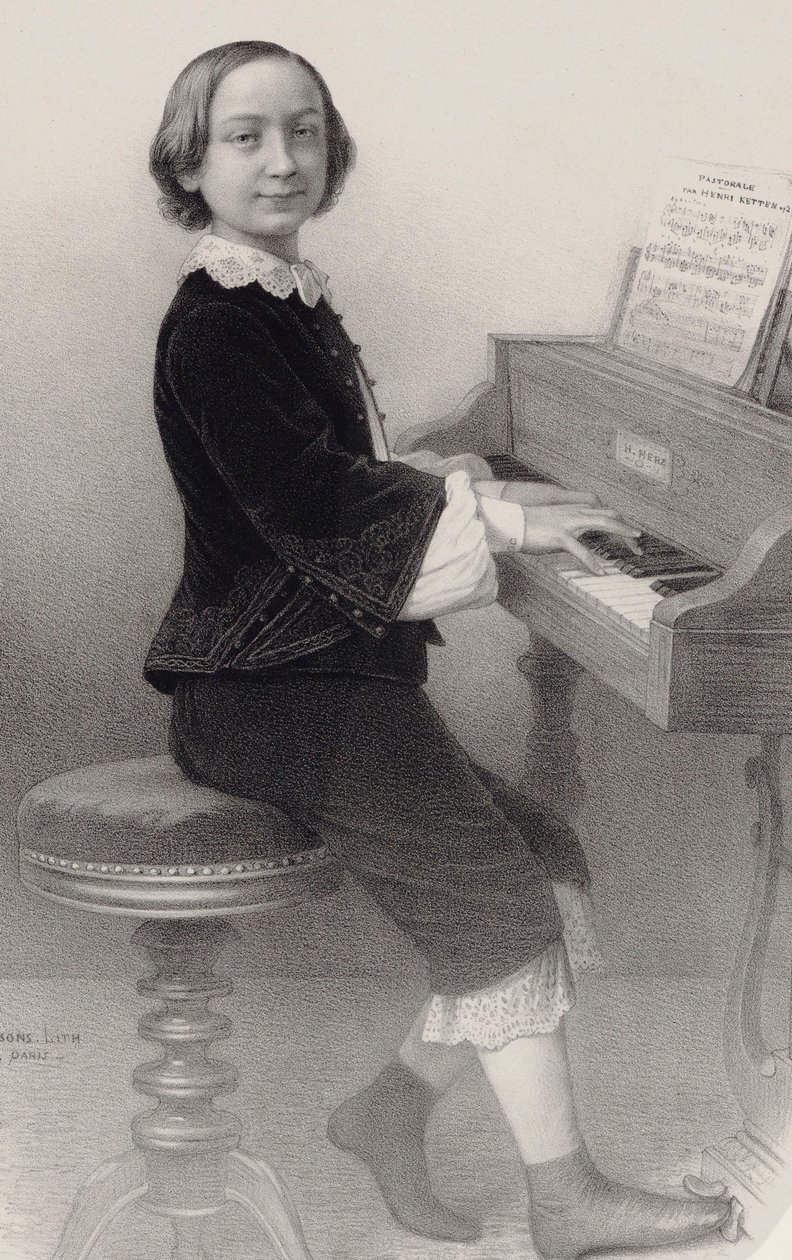 Portræt af violinisten og komponisten Henri Ketten 1848-1883. af Emile Desmaisons