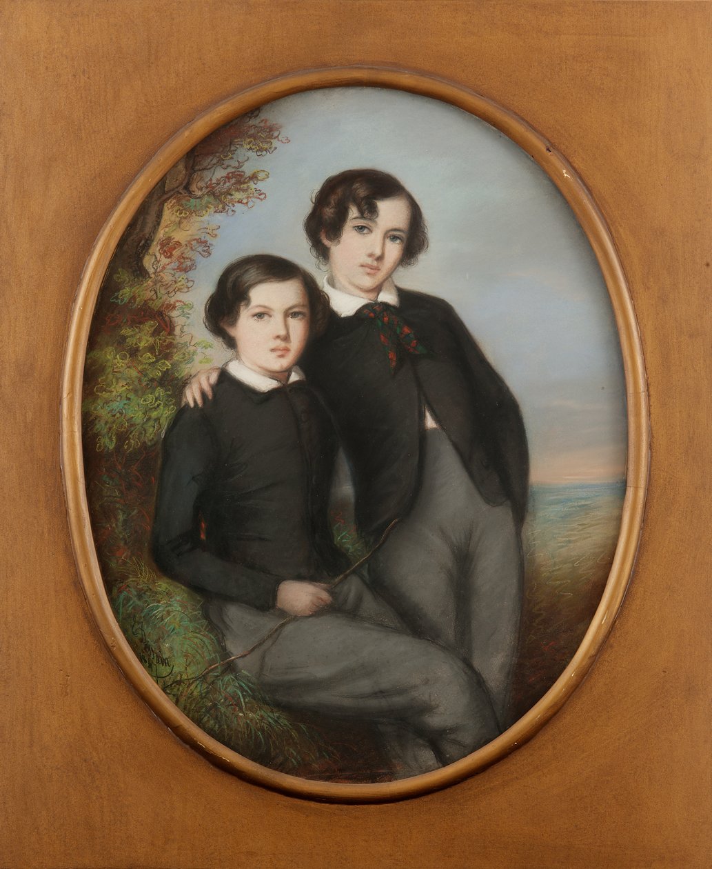 Portræt af J. McNeill Whistler og hans bror William (Dr. William Whistler) af Emile Francois Dessain