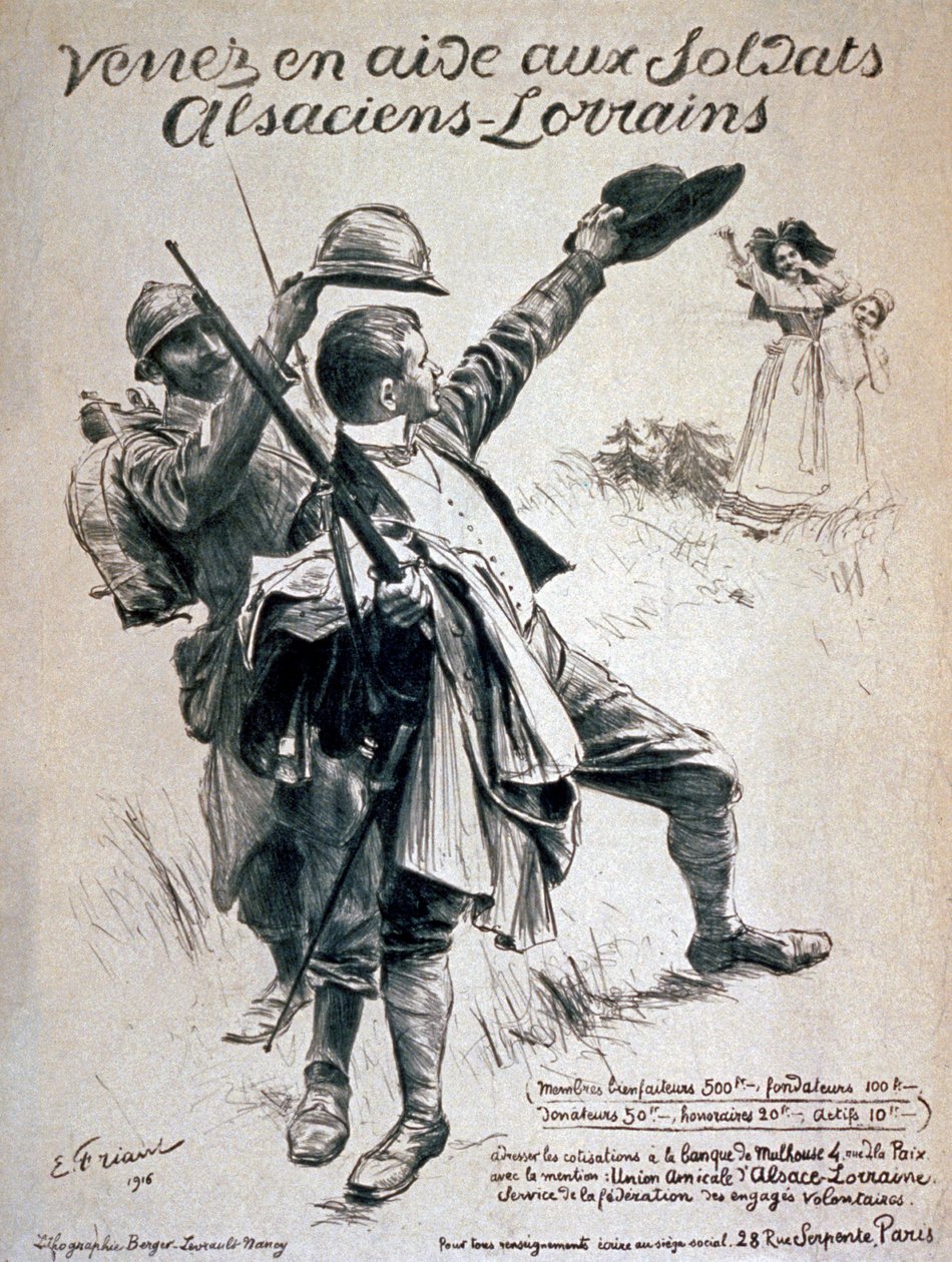 Kom soldaterne fra Alsace og Lorraine til hjælp, 1916 af Emile Friant