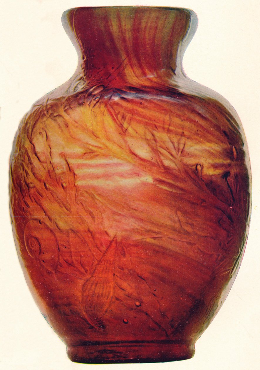 Glasvase af E. Galle, c1846-1903, 1903 af Emile Galle
