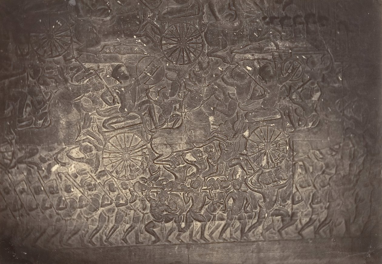 Basrelief i Pagodens store galleri, 1866. af Emile Gsell