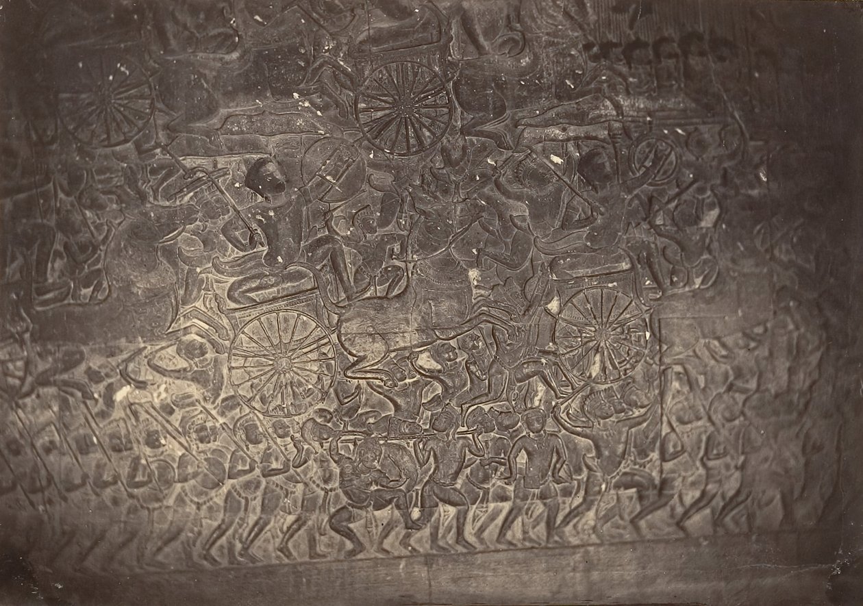 Basrelief i Pagodens store galleri, 1866. af Emile Gsell